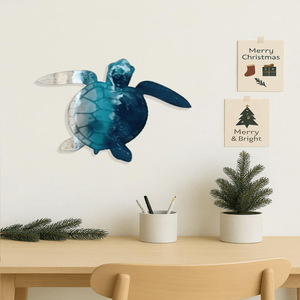 CIFbuy Scultura da Parete Artigianale in Ferro a Forma di Tartaruga Marina, Arte Metallica a Tema Costiero/Oceano per Soggiorno, Camera da Letto, TikTok, per Temu Pick - Product Image 4