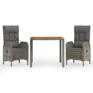 Ensemble de salle à manger de jardin gris - Product Image 2