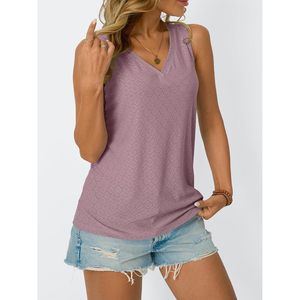 2025เสื้อกล้ามคอวีแขนกุดสำหรับผู้หญิงใส่ในฤดูร้อนเสื้อโบฮีเมียนแขนกุดปักลายตาไก่เสื้อแฟชั่นเดินชายหาดวันหยุดแบบลำลอง - Product Image 3