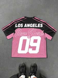 T-shirt de sport unisexe surdimensionné en maille avec imprimé graphique, style streetwear, tendance 2026, personnalisable, vente en gros, fournisseur en vrac - Product Image 5