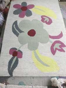 Alfombra Moderna Abstracta Ovalada de Lana para Sala de Estar o Dormitorio, Alfombra Decorativa Geométrica Contemporánea Hecha a Mano - Product Image 3