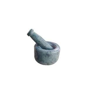 ครกหินอ่อนธรรมชาติทำด้วยมือพร้อมที่บดแบบแมนนวลสำหรับกระเทียมและขิง - Product Image 1