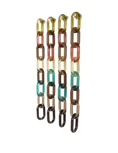 Modern <b>Large</b> Link Colour Mixture Metal Chain Links With Chorome Colours Link Chain Birthday Wedding Gift Wall Art - Product Image 2
