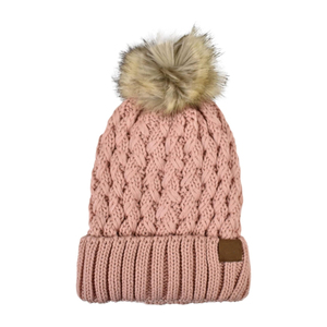 Unisex Navy Blue <b>Knitted</b> <b>Beanie</b> With Pom-Pom Decor Outdoor Casual Winter Hat Adult Size 56-58CM - Product Image 2