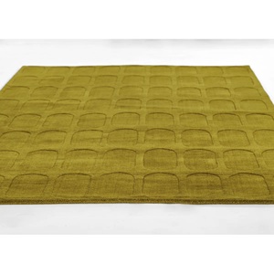 Contemporary Gold Hand Tufted Checkered Carpet Modern Geometric Area Rug Soft Textured <b>Floor</b> Rug for Living Room Bedroom Decor - Product Image 2