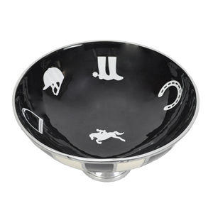 Latest Arrival Champagne Wine <b>Cooler</b> Ice Bowl Pedestal Style Chess Pattern Enamel Handmade Fruit Serving Bowls <b>Table</b> Centerpiece - Product Image 6