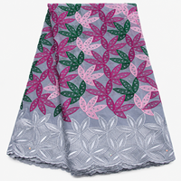 Tissu de dentelle africaine premium, tissu de dentelle suisse en voile, tissu brodé, tissu de dentelle filet pour robe de mariée Aso Ebi, caftan, acheteur professionnel