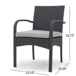 Juego de 2 Sillas de Comedor de Mimbre CORDOBA KD PE para Jardín - Product Image 5