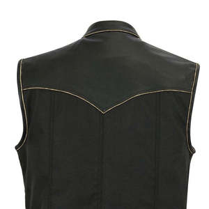 Top Selling 2026 Racing Jersey Motorcycle Vest Men Cowhide <b>Leather</b> <b>Sleeveless</b> Safety <b>Jacket</b> Waterproof Windproof - Product Image 5