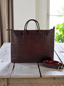 Maletín de Cuero Genuino Personalizado de Lujo para Portátil, para Uso en Oficina y Negocios, Ligero, con Cierre de Cremallera - Product Image 3