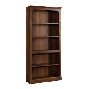 Modern Transitional Teak <b>Wood</b> Bookshelf Doorless Book Storage Organizer Rack for Home Office Study - Product Image 1