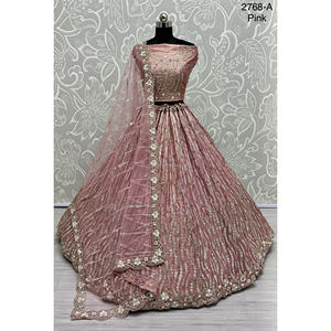 Collections de velours de vêtements de mariée indiens pour la mariée avec le travail de Zarkhan par Fabzone - Product Image 6
