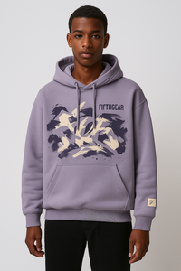 men hoodie heavy <b>weight</b> cotton fleece drop shoulder oversized acid wash distressed embroidery print casual streetwear hoodie - Product Image 5