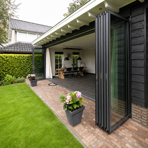 Porte patio robuste à cadre en aluminium, pliante, verre Low-E, à rupture de pont thermique, haute performance, usage intensif - Product Image 1