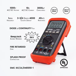 Multímetro Digital de Alta Precisión con Autoajuste para Mediciones Eléctricas Completas, Calidad de Exportación OEM - Product Image 5