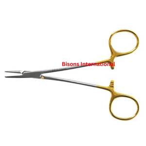 Portaagujas Manual de Acero Inoxidable BISONS para Cirugía General e Implantes Quirúrgicos - Punta de Carburo de Tungsteno de Alta Precisión - Product Image 1