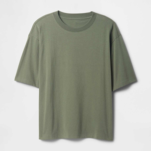 Streetwear Loose Fit 200gsm Heavy Weight Washed Breathable Quick Dry Hip Hop Plain T-<b>Shirts</b> 100% Cotton Men's T-<b>Shirts</b> - Product Image 2