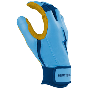 Gants de frappeur de baseball unisexes bleus personnalisés de qualité supérieure en cuir respirant, légers et antidérapants avec fermeture auto-agrippante – Vente en gros - Product Image 6