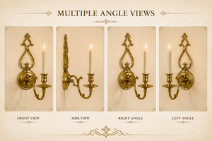 Luxury European Venetian Baroque <b>Wall</b> <b>Sconce</b> Premium Decorative <b>Wall</b> <b>Light</b> with Elaborate Ornamental Mirrorwork, Elegant Brass - Product Image 3