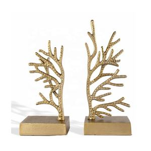 Sujetalibros de Aluminio Pulido con Hoja Dorada Antigua, 27x23cm, Organizador de Escritorio para Estudio/Hogar, Regalo para Amantes de los Libros, Sala de Estar - Product Image 6