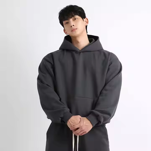 Premium Quality Sweat suits Unisex Sets Cotton Boxy Pullover Hoodie and Sweat <b>Pants</b> Streetwear Custom Tracksuit Manufacturer - Product Image 6