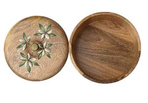 Casserole en bois classique Peepul Tree pour roti, hot pot et chapati - Vaisselle écologique pour réchauffer les aliments - Product Image 6