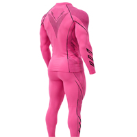 Ensemble de survêtement de compression personnalisé pour homme, séchage rapide, extensible, haut d'entraînement à manches longues et collants pour la gym, le fitness, la course à pied, vente en gros