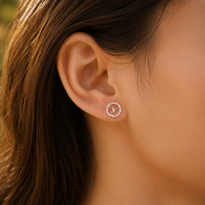 Boucles d'oreilles clous en moissanite pour femme, motif arbre, taille brillante ronde, pour cadeau de mariage, bijoux - Product Image 6