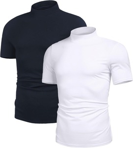 เสื้อยืดแขนสั้นผู้ชายทรงปกติ รุ่น 8D 2025 ผ้าผสมโพลีเอสเตอร์และคอตตอน เป็นมิตรต่อสิ่งแวดล้อม  ปักลายเรียบง่าย สีพื้น  ยืดหยุ่นได้ สวมใส่สบาย - Product Image 5