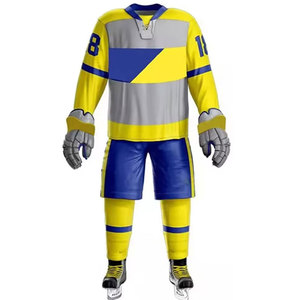 Uniforme Clásico de Hockey sobre Hielo, Jersey y Pantalones Duraderos y Cómodos, Paneles Reforzados, Tela Ligera, Perfecto para Entrenamiento - Product Image 1