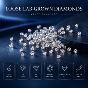 Diamants ronds brillants taillés avec précision 0,040-0,075 ct |   Pierres de fabrication de bijoux fins FG Color VS Clarity 2.1-2.6mm pour l'artisanat - Product Image 5