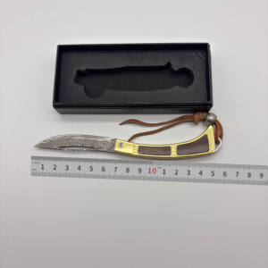 Cuchillo Plegable Táctico de Acero de Damasco Mini para Camping al Aire Libre, No Ajustable, Otro Material de Mango, 1 Año de Garantía, Personalizado - Product Image 2