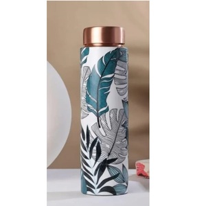 Sustainable Quality Antique Design Enamel <b>Sticker</b> Printed Copper Bottle Water Bottle Kitchenware Water Storage Bottle - Product Image 5