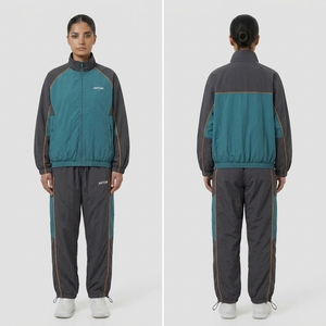 ชุดวอร์มลายอนิเมะสีพื้นสำหรับผู้หญิง - ชุดฟุตบอลไนลอน 2 ชิ้น ขายส่งจำนวนมาก - Product Image 4