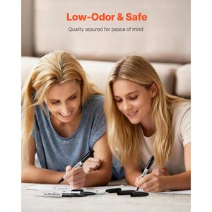 Lot de 36 stylos marqueurs noirs à pointe fine, encre permanente à séchage rapide et résistante à la décoloration, pour plastique et papier, ensemble pour un usage quotidien - Product Image 4