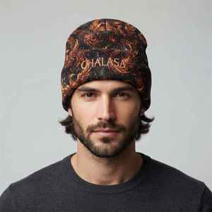 Gorro de Punto Térmico Unisex Reversible a Cuadros, 100% Algodón, Gorro de Invierno para Viajes al Aire Libre, Moda, OEM, Venta al Por Mayor - Product Image 2