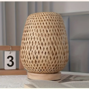 Handcrafted <b>Bamboo</b> <b>Table</b> Lamp with Natural Woven Design for Bedroom Living Room and Hotel Interiors - Product Image 5
