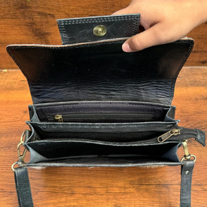 ODM OEM nouveauté 2025 patchs en peau de vache personnalisés sacs à bandoulière pour femmes Premium grande capacité sacs à bandoulière en cuir véritable - Product Image 6