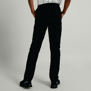 Pantalones de Hombre Negros de Corte Recto, Cintura Elástica, Transpirables, de Poliéster, Casuales, con Logotipo en la Pierna Derecha, para Otoño - Product Image 3