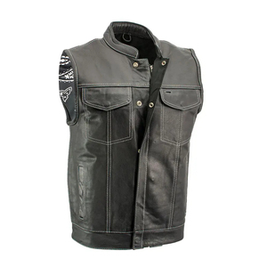 Chaleco de Hombre Hecho a Medida, de Alta Calidad, 100% Cuero Genuino, Transpirable, a un Precio Razonable para el Invierno, Chaleco de Cuero de Calidad - Product Image 2