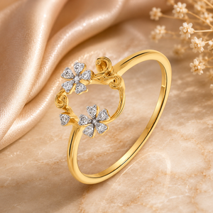 แหวนเพชรเพาะเลี้ยงรูปดอกไม้จากธรรมชาติ ทอง 10K 14K 18K และเงิน 925 เงิน 935 - Product Image 4