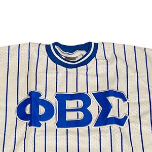 Maillot de baseball à rayures Phi Beta Sigma pour hommes – Coupe confortable, qualité supérieure, vêtements de fraternité grecque, tenue athlétique décontractée - Product Image 4