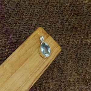 925 argent Sterling haute qualité coupe vert améthyste pierre gemme femmes collier naissance pierre cadeau pierre pendentif - Product Image 3