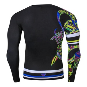 Camiseta de Manga Larga para Hombre, Totalmente Estampada, Sublimada, Fabricada por OEM, Poliéster y Elastano, Antimicrobiana - Product Image 2