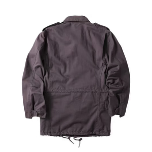 BASRA SPORTS <b>Canvas</b> Zip <b>Jacket</b> Cotton <b>Work</b> Coat Stand Collar Pocket Front Casual Layer Durable Outerwear Autumn Polyester Filled - Product Image 2