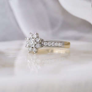 Igi/gia แล็บตัดเพชรวินเทจ14K สีเหลืองทองสำหรับทุกเพศงานแต่งงาน/วันครบรอบ/ปาร์ตี้แหวนสำหรับงานหมั้น - Product Image 3