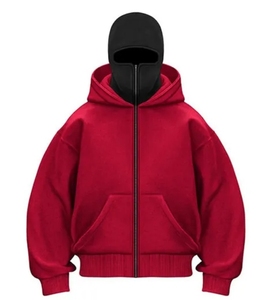 Sudadera con Capucha Estilo Ninja de Algodón Grueso con Cierre, Unisex, con Servicio de Bordado Personalizado para Ropa de Moda y Uniformes Empresariales - Product Image 1