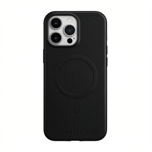 Custodia in Vera Pelle con Anello Magnetico e Supporto per Telefono per 13/14, Design Metallico Liscio, Protezione Anticaduta - Product Image 1