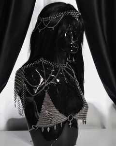 Harnais de soutien-gorge Sanctra – Bijou de corps gothique fait main - Product Image 3