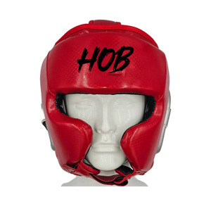 HOB <b>Boxing</b> Head Guard PU Leather Full Face Protection <b>Headgear</b> with Buckle Closure for Adults Unisex Sports Helmet - Product Image 4